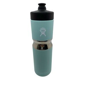 Hydro Flask 20 oz Wide Mouth Insulated Sport Bottle Dew Green Push Pull Lid NEW